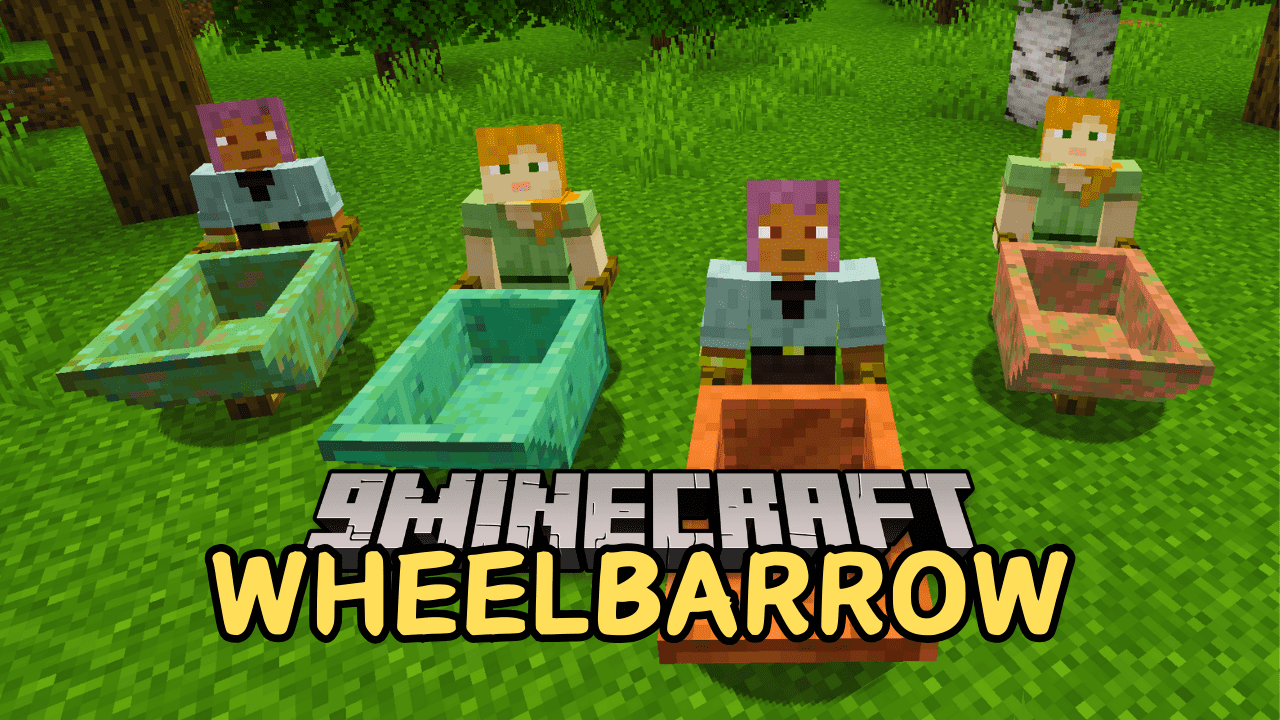 Wheelbarrow Mod (1.20.6, 1.20.1) - Mob Transport 1