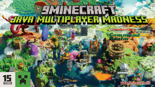 Java Multiplayer Madness Map (1.21.1, 1.20.1) – Minecraft 15th Anniversary Thumbnail