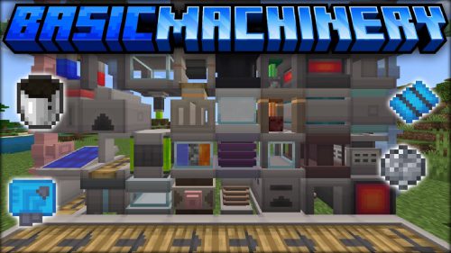 Basic Machinery Addon (1.20) – MCPE/Bedrock Mod Thumbnail