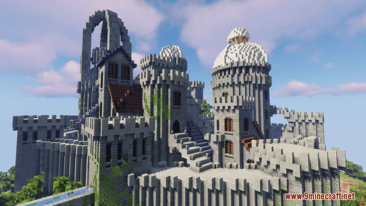 Castle On The Mountain Map (1.21.1, 1.20.1) - Fantasy Build 11