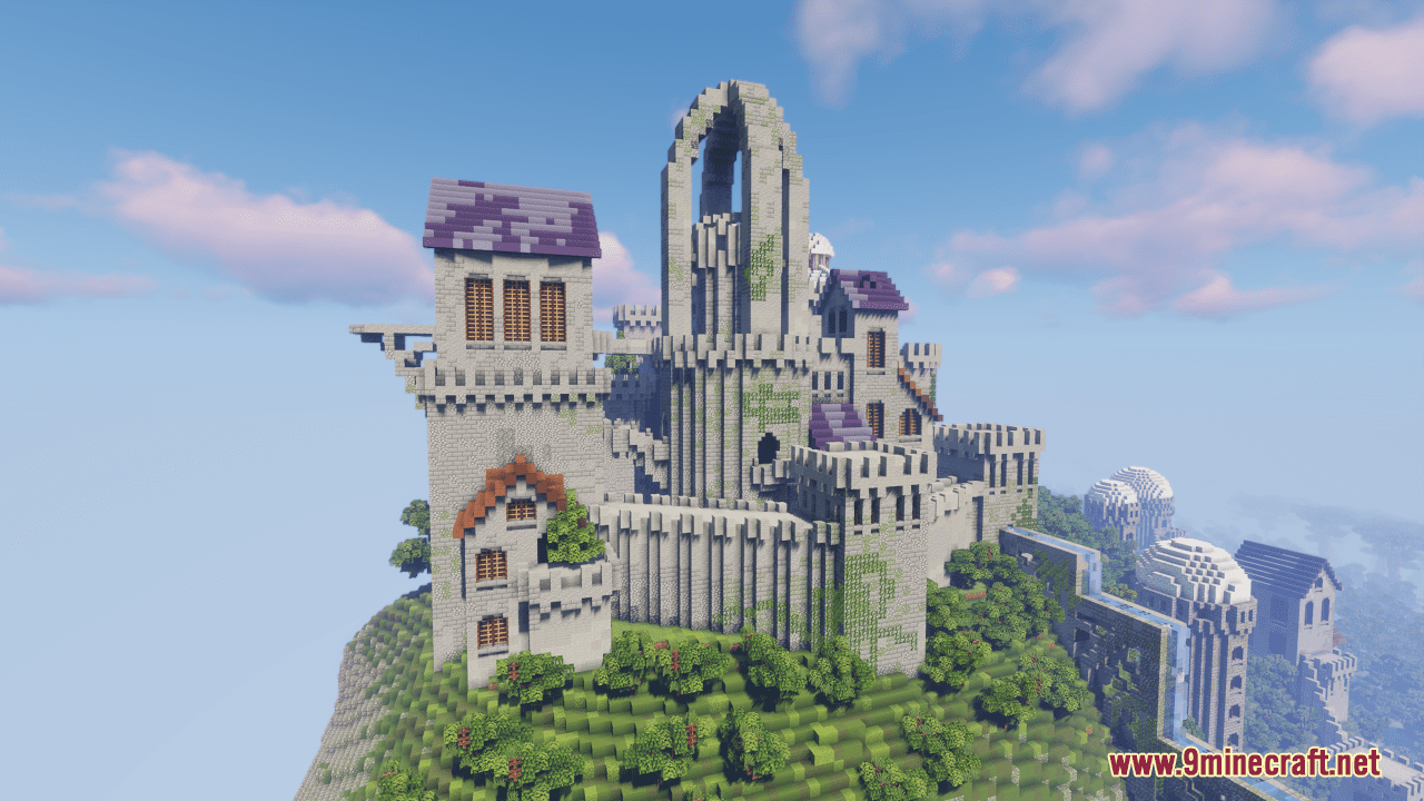 Castle On The Mountain Map (1.21.1, 1.20.1) - Fantasy Build 4