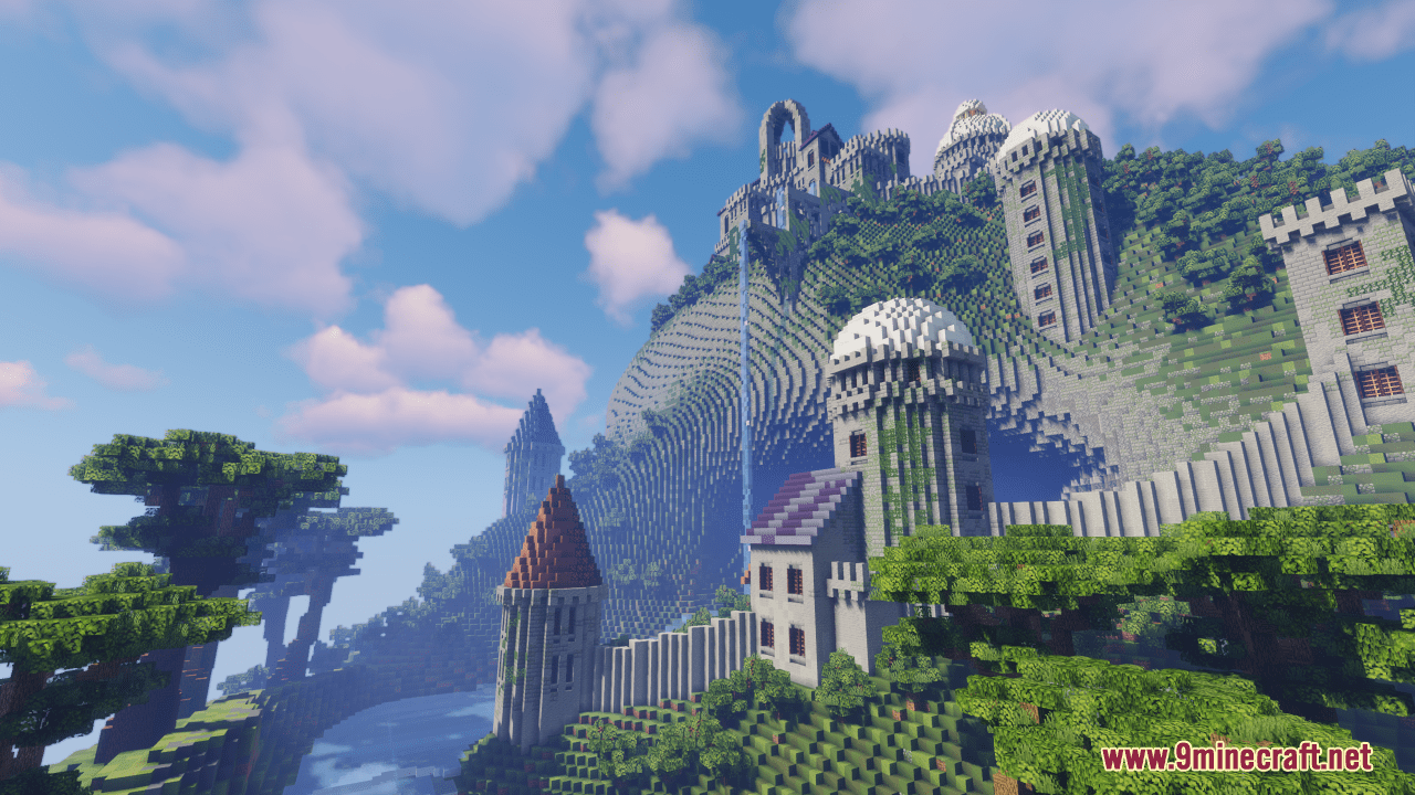 Castle On The Mountain Map (1.21.1, 1.20.1) - Fantasy Build 10