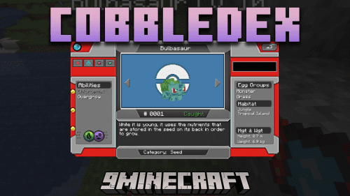 Cobbledex Mod (1.20.1) – Real-Time Pokémon Data Thumbnail