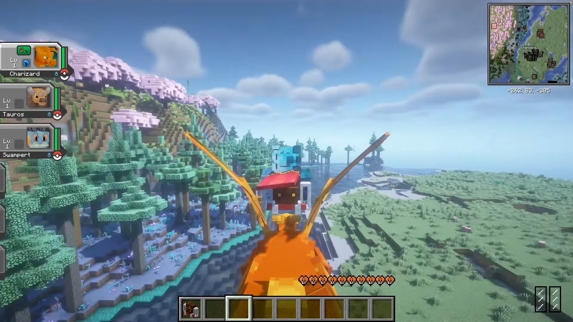 Cobblemounts Mod (1.20.1) - Using Pokemon to Fly, Swim, and Travel 8