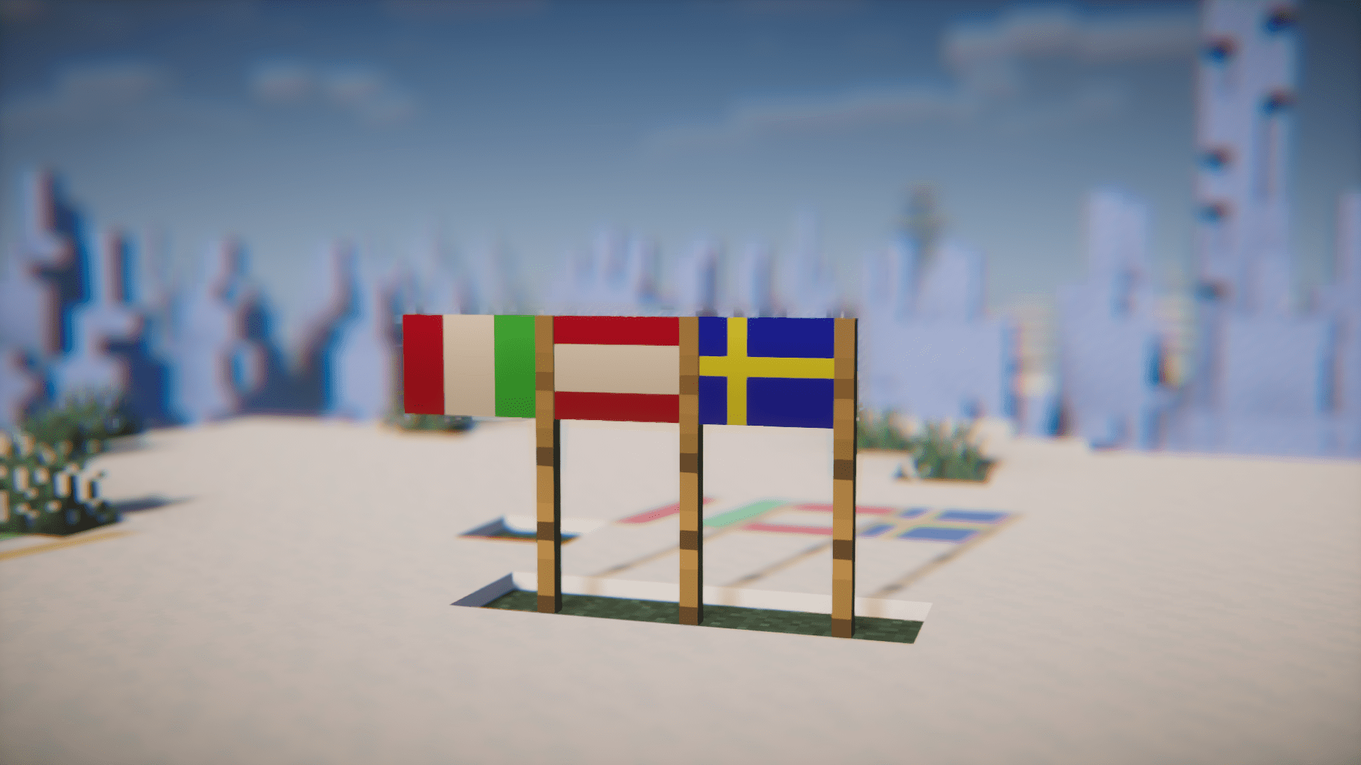 Countrys Flags Mod (1.20.1, 1.19.2) - 30+ Placeable National Flags 3