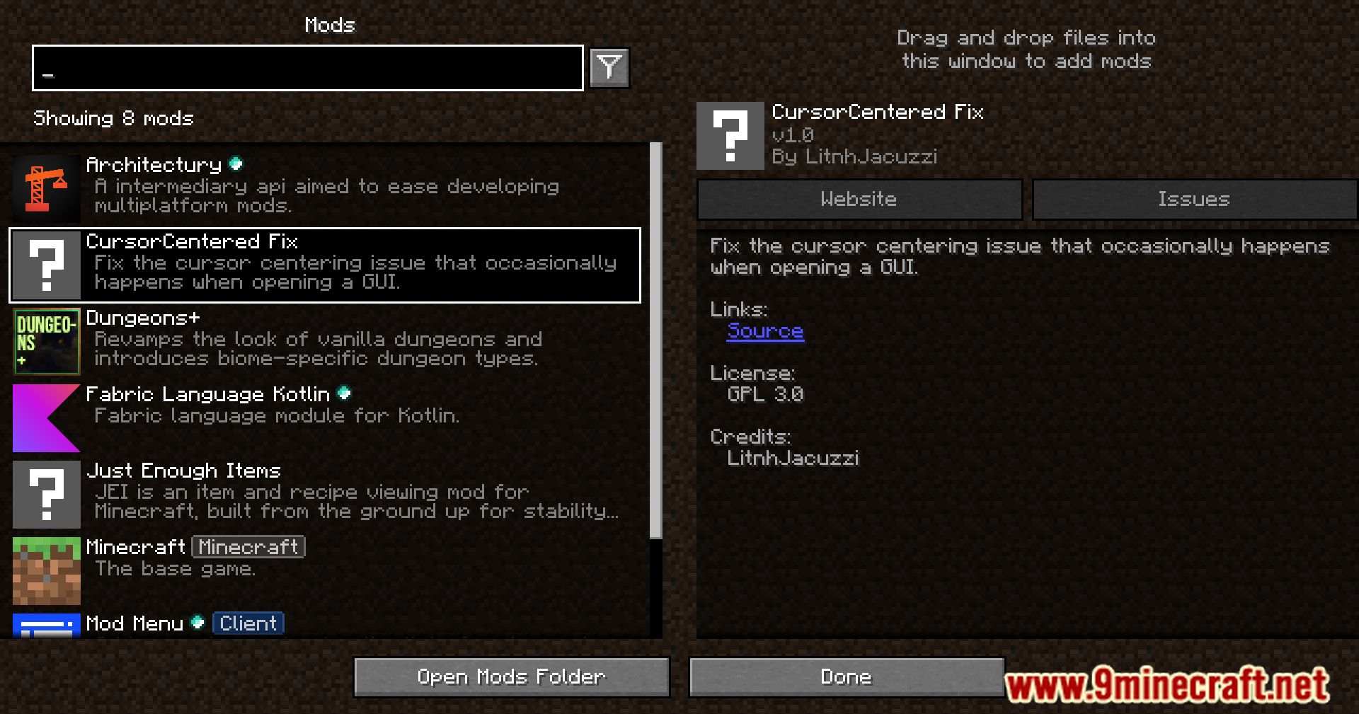 Cursor Centered Fix Mod (1.20.6, 1.20.1) - Optimizing Interface Interactions 2