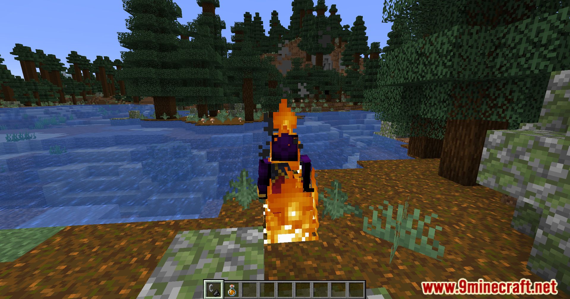 Dynamic Fire Overlay Mod (1.20.6, 1.20.1) - From Clutter To Clarity 3