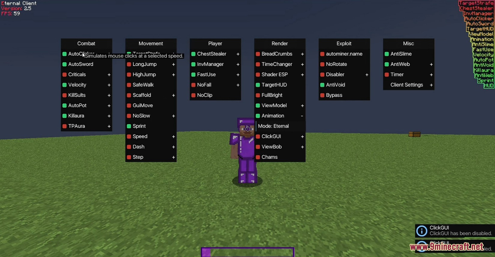 Eternal Client (1.8.9) - Insane Free Client for BlocksMC 10