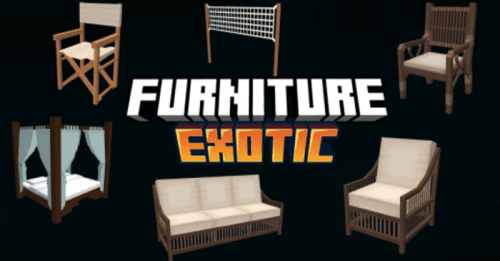 Exotic Furniture Addon (1.20) – MCPE/Bedrock Mod Thumbnail