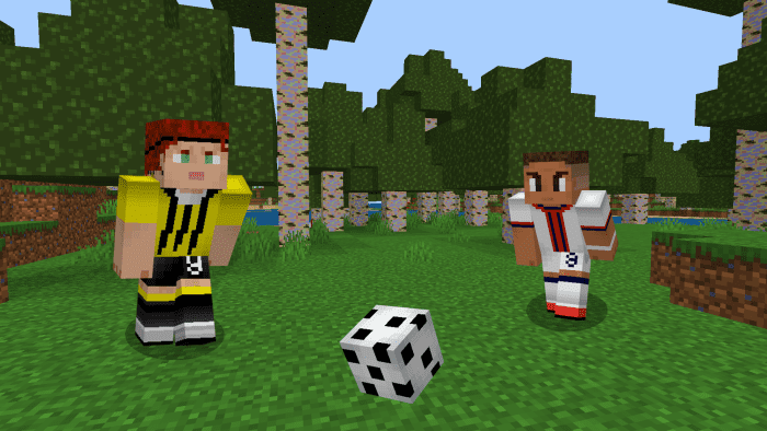 Football - Soccer: Player Ball Addon (1.20) - MCPE/Bedrock Mod 5