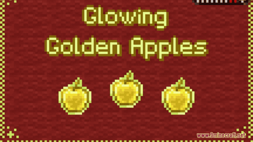 Glowing Golden Apples Resource Pack (1.20.6, 1.20.1) – Texture Pack Thumbnail