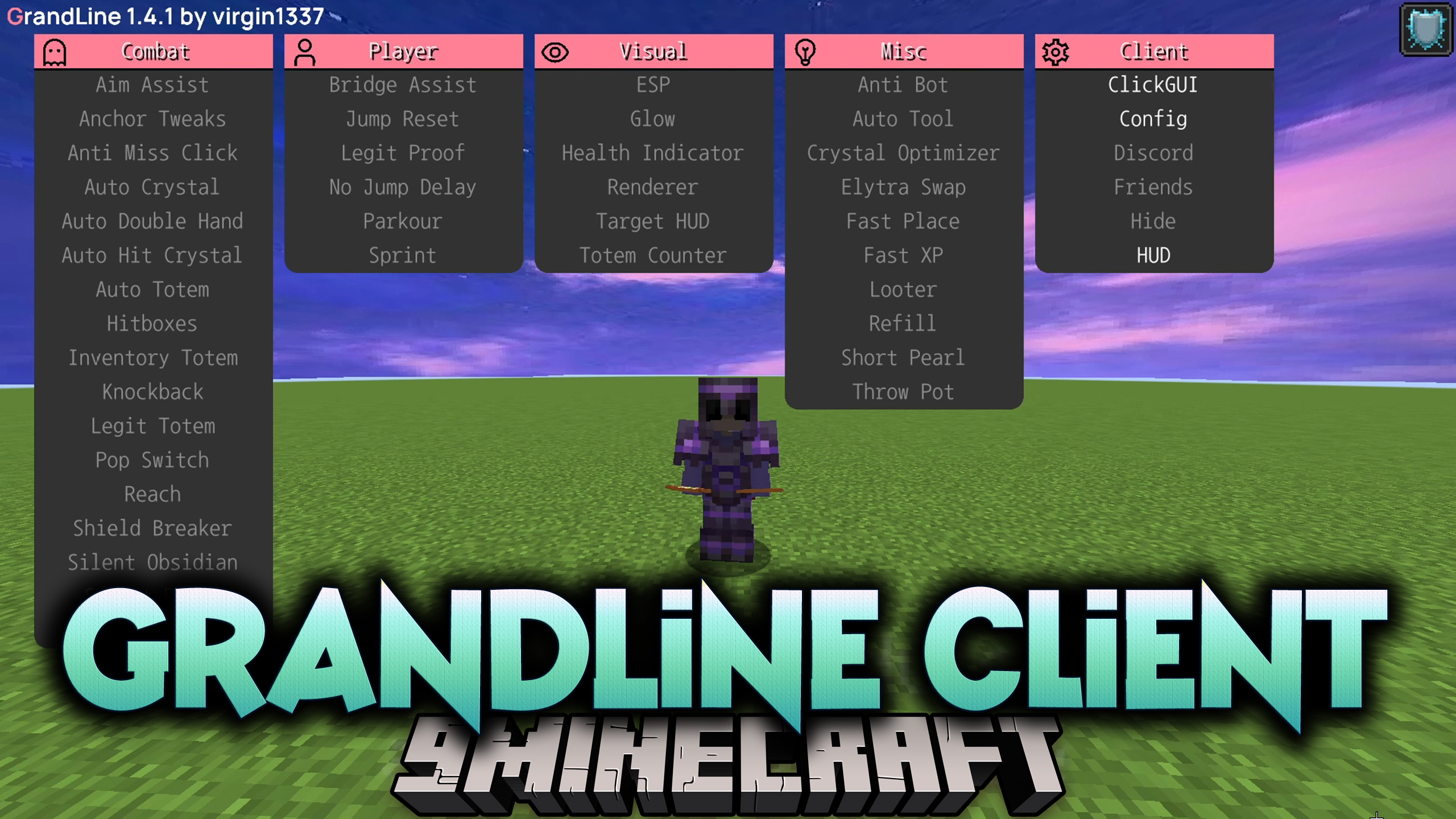 GrandLine Client Mod (1.20.1) - Crystal Optimizer for PvP 1