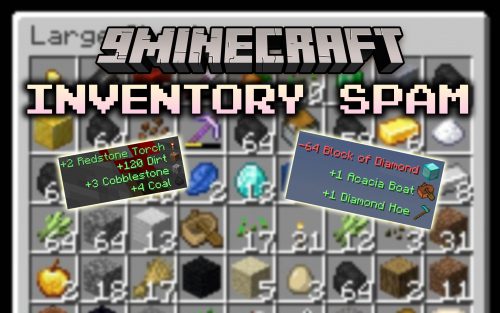 Inventory Spam Mod (1.21, 1.20.1) – Show Items Added/Removed from Inventory Thumbnail