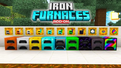 Iron Furnaces Addon (1.20) – MCPE/Bedrock Mod Thumbnail