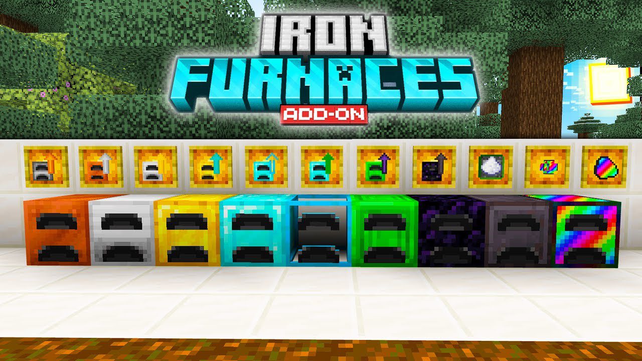 Iron Furnaces Addon (1.20) - MCPE/Bedrock Mod 1