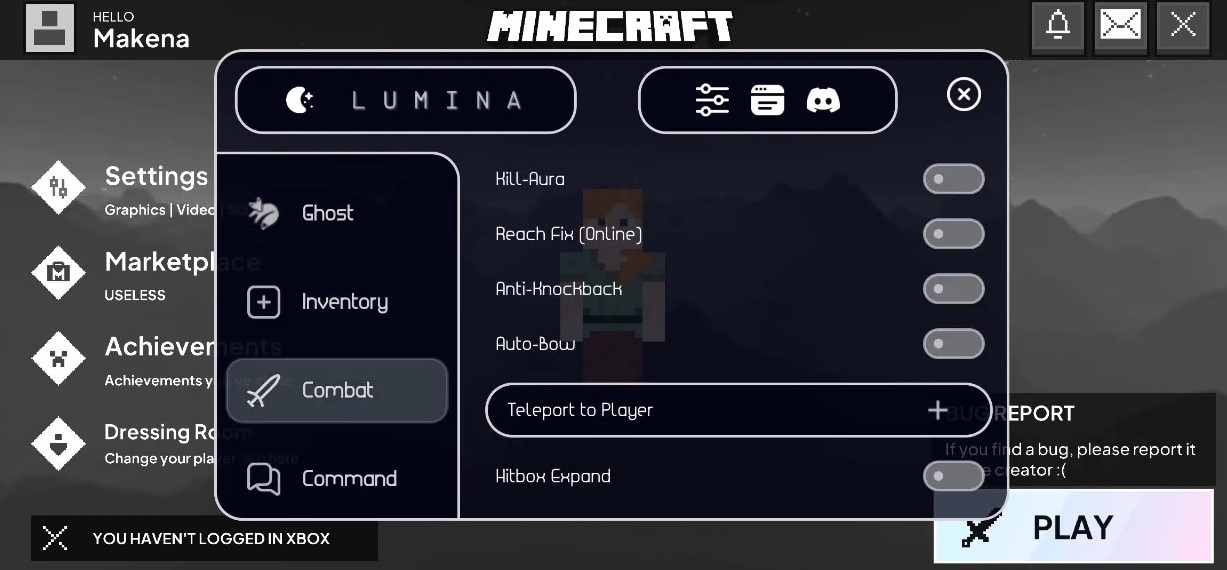 Lumina Client (1.21, 1.20) - Perfect ToolBox for MCPE/Bedrock 4