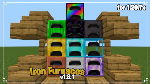 Iron Furnaces Addon (1.20) – MCPE/Bedrock Mod Thumbnail