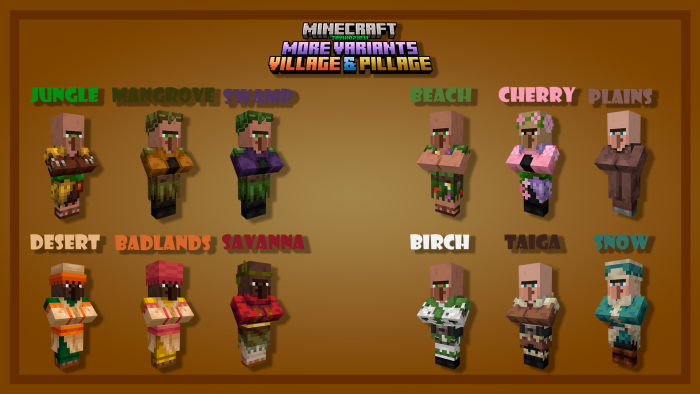 More Variants Village & Pillage Addon (1.20) - MCPE/Bedrock Mod 2