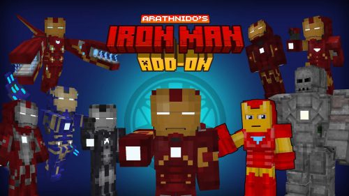 New Iron Man Addon (1.20) – MCPE/Bedrock Mod Thumbnail