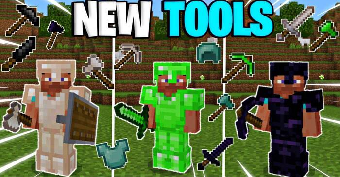 New Tools and Extra Addon (1.20) - MCPE/Bedrock Mod 1