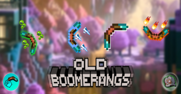 Old Boomerangs Addon (1.20) - MCPE/Bedrock Mod 1