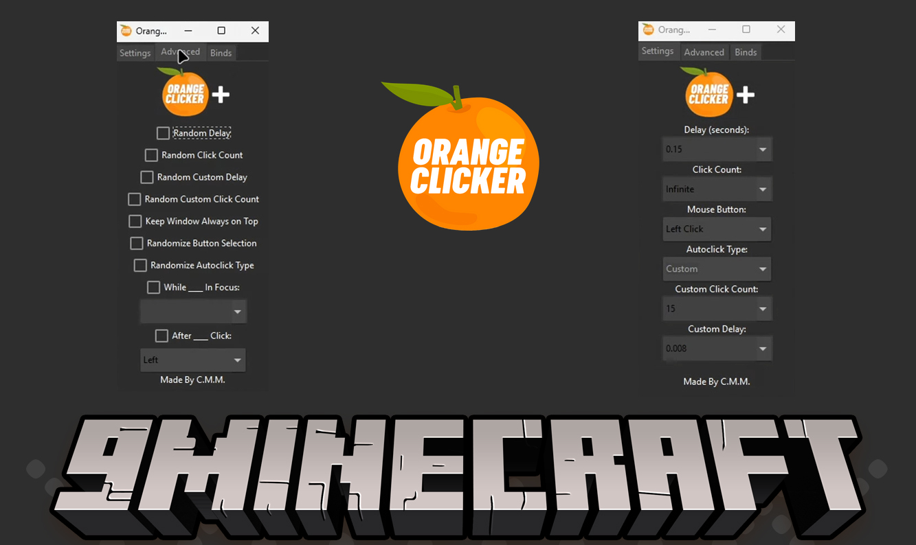 Orange AutoClicker Minecraft - The Worlds Most Advanced Auto-Clicker 1