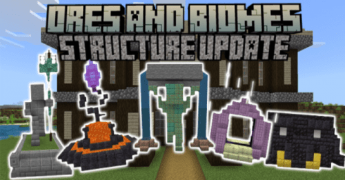 Ores and Biomes Release Addon (1.21, 1.20) – MCPE/Bedrock Mod Thumbnail