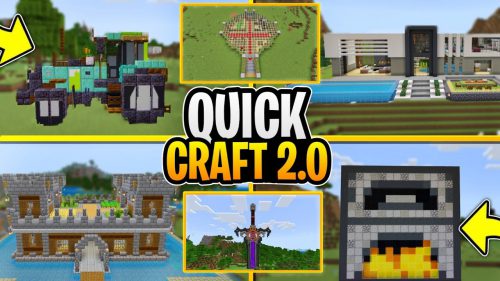 Quick Craft 2.0 Addon (1.20) – MCPE/Bedrock Structures Mod Thumbnail