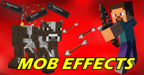 Random Mob Hit Effects Addon (1.20) – MCPE/Bedrock Mod Thumbnail