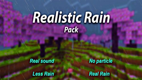 Realistic Rain Texture Pack (1.20) – MCPE/Bedrock Thumbnail