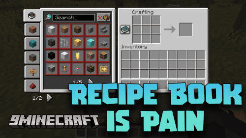 Recipe Book Is Pain Mod (1.20.6, 1.20.1) – Enhanced Crafting Convenience Thumbnail