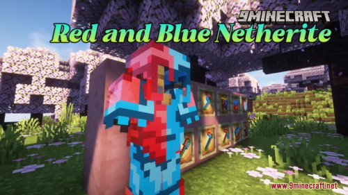 Red and Blue Netherite Resource Pack (1.20.6, 1.20.1) – Texture Pack Thumbnail