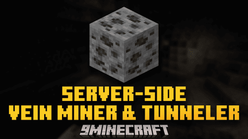 Server-Side Vein Miner & Tunneler Mod (1.21.1, 1.20.1) – Boost Your Mining Efficiency Thumbnail