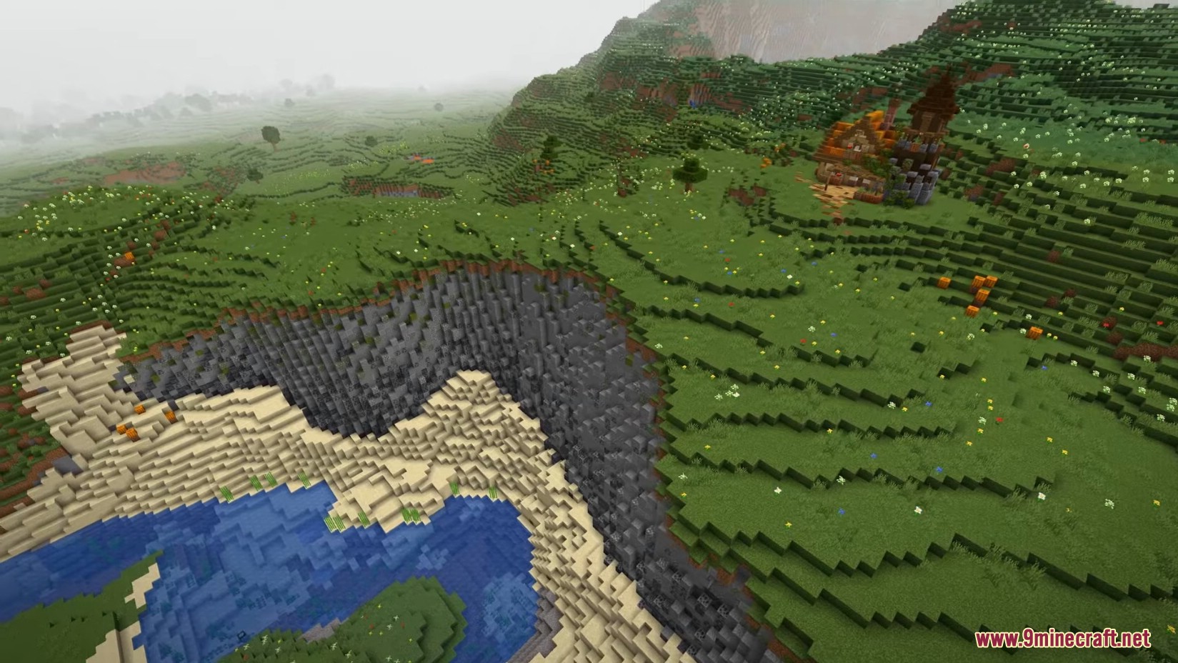 Stony Cliffs Are Cool Data Pack (1.20.6, 1.20.1) - Turns Dirt Hills into Pretty Stone Cliffs 3