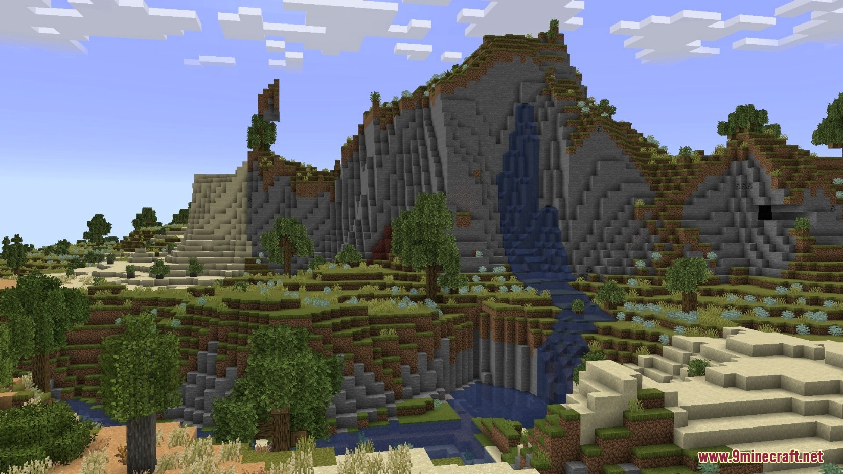 Stony Cliffs Are Cool Data Pack (1.20.6, 1.20.1) - Turns Dirt Hills into Pretty Stone Cliffs 5