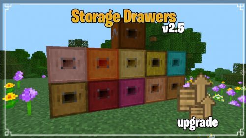 Storage Drawers Addon (1.20) – MCPE/Bedrock Mod Thumbnail