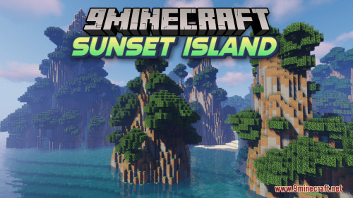 Sunset Island Map (1.21.1, 1.20.1) – Stunning Survival Landscape Thumbnail