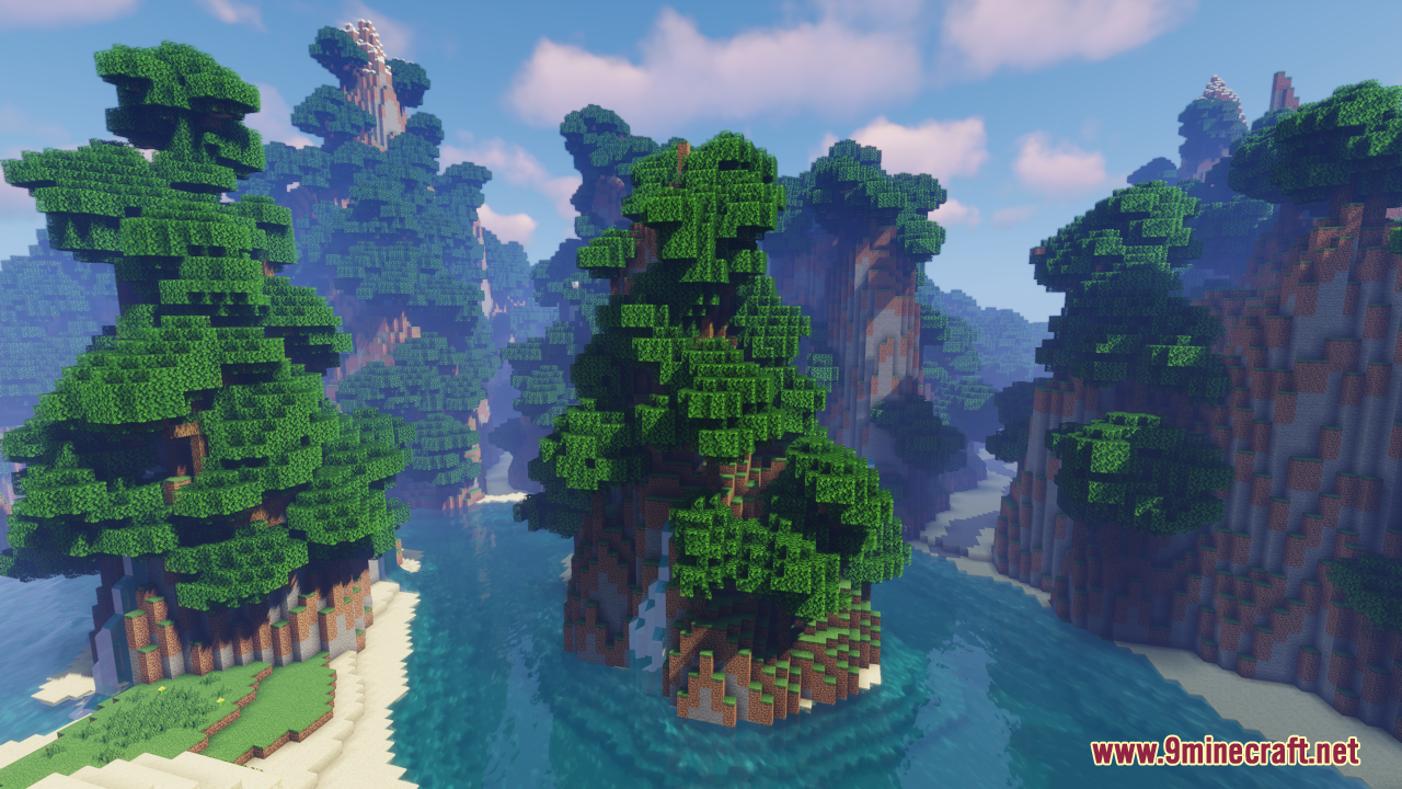 Sunset Island Map (1.21.1, 1.20.1) - Stunning Survival Landscape 4