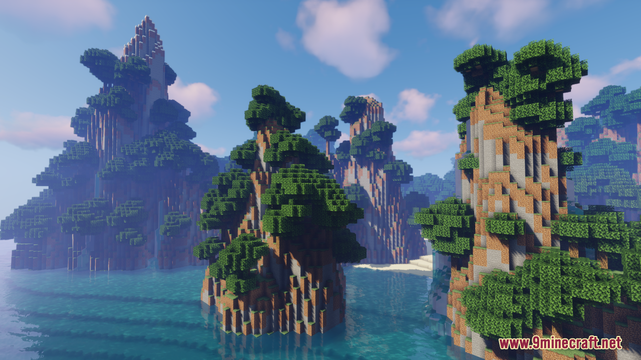 Sunset Island Map (1.21.1, 1.20.1) - Stunning Survival Landscape 6