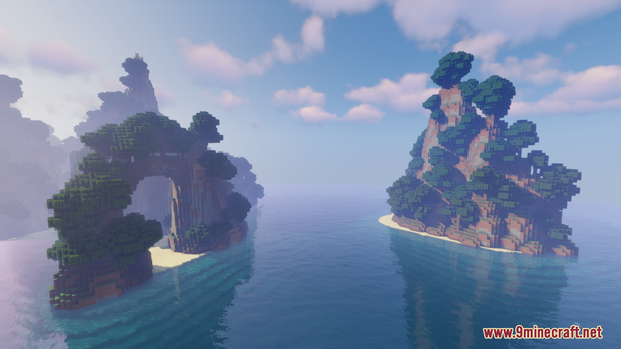 Sunset Island Map (1.21.1, 1.20.1) - Stunning Survival Landscape 9