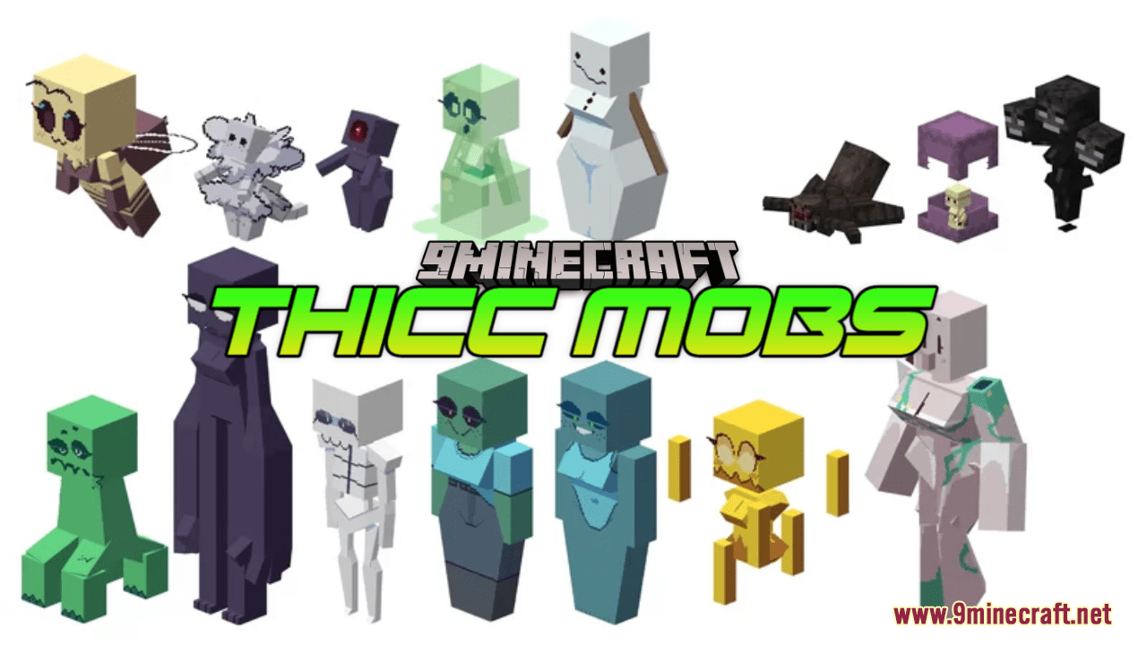 Thicc Mobs Resource Pack (1.20.6, 1.20.1) - Texture Pack 1