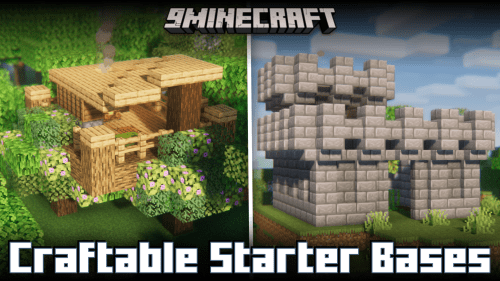 Craftable Starter Bases Mod (1.20.1) – Craft & Place Builds Thumbnail