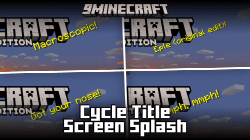 Cycle Title Screen Splash Mod (1.21, 1.20.1) – Configurable Splash Text Thumbnail