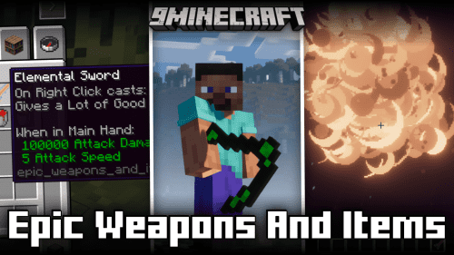 Epic Weapons And Items Mod (1.20.5, 1.20.1) – The Most Powerful Sword & More! Thumbnail