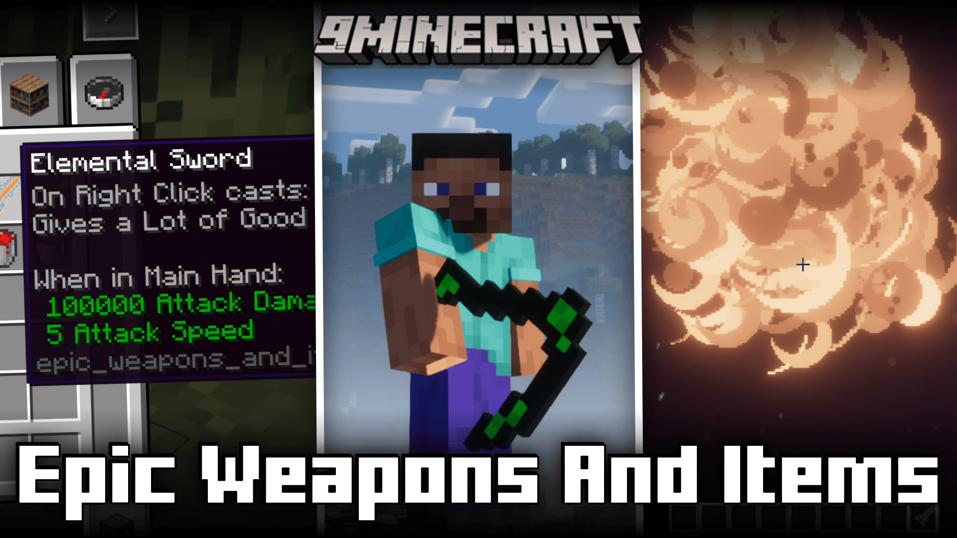 Epic Weapons And Items Mod (1.20.5, 1.20.1) - The Most Powerful Sword & More! 1