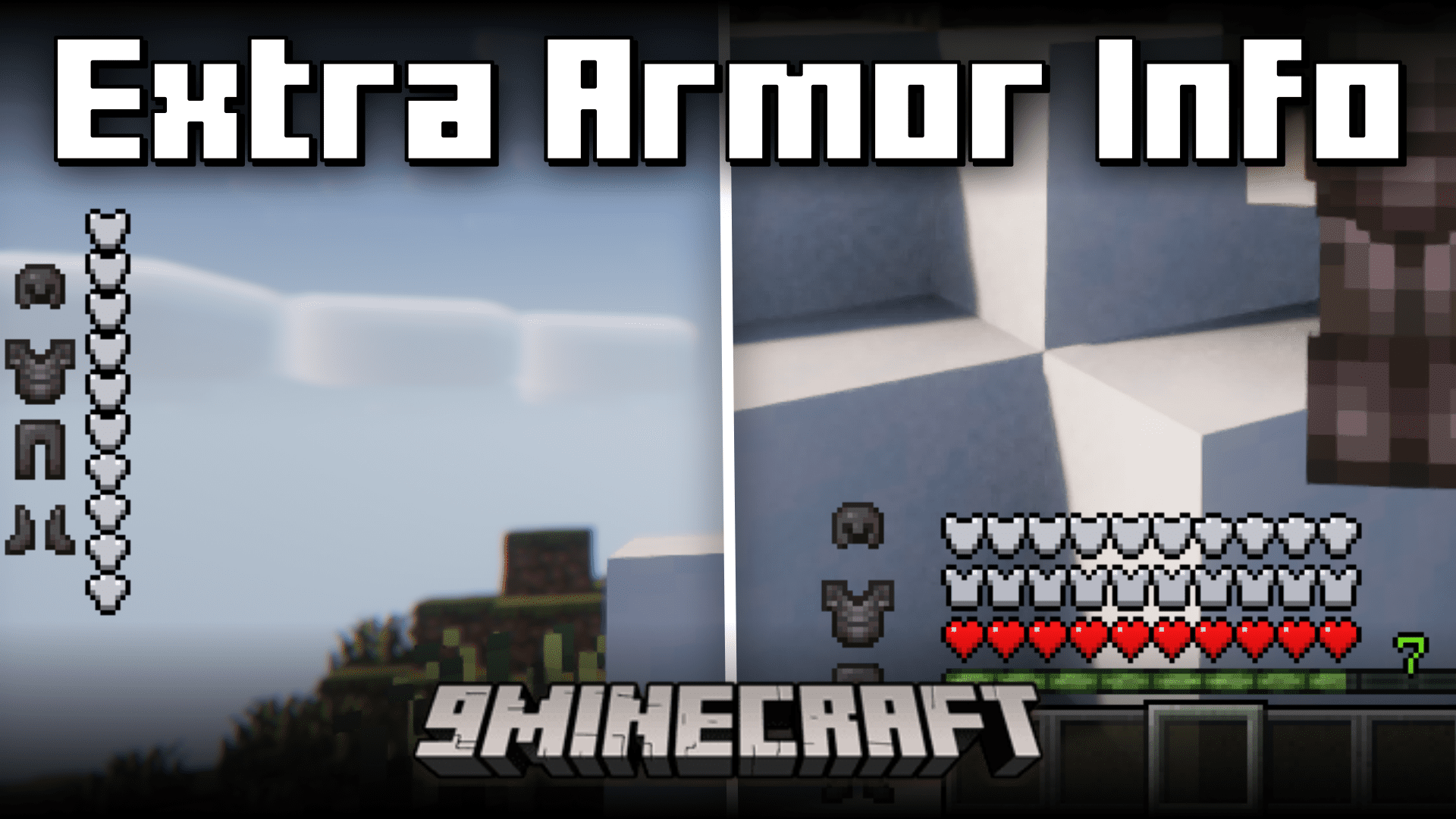 Extra Armor Info Mod (1.20.4, 1.19.2) - New HUD Icons 1