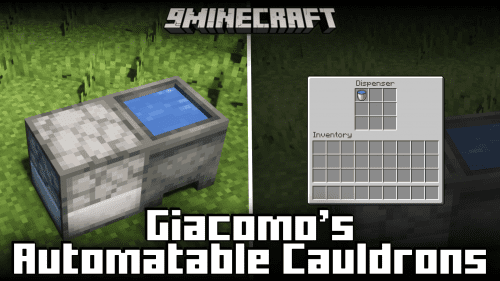 Giacomo’s Automatable Cauldrons Mod (1.20.4, 1.20.1) – Dispense Buckets Into Cauldrons Thumbnail