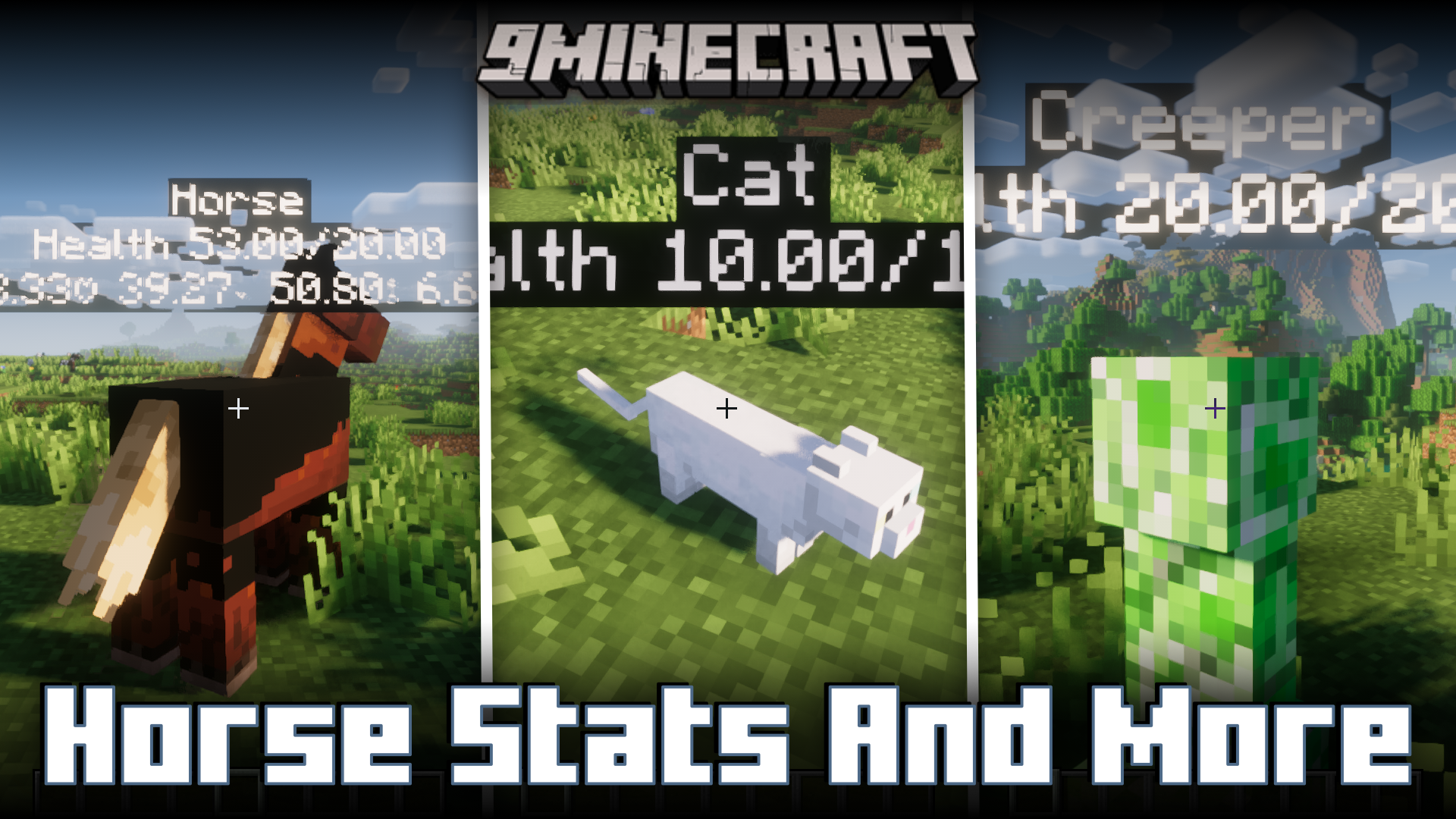 Horse Stats And More Mod (1.20.2, 1.20.1) - Mob Attribute Overlay 1