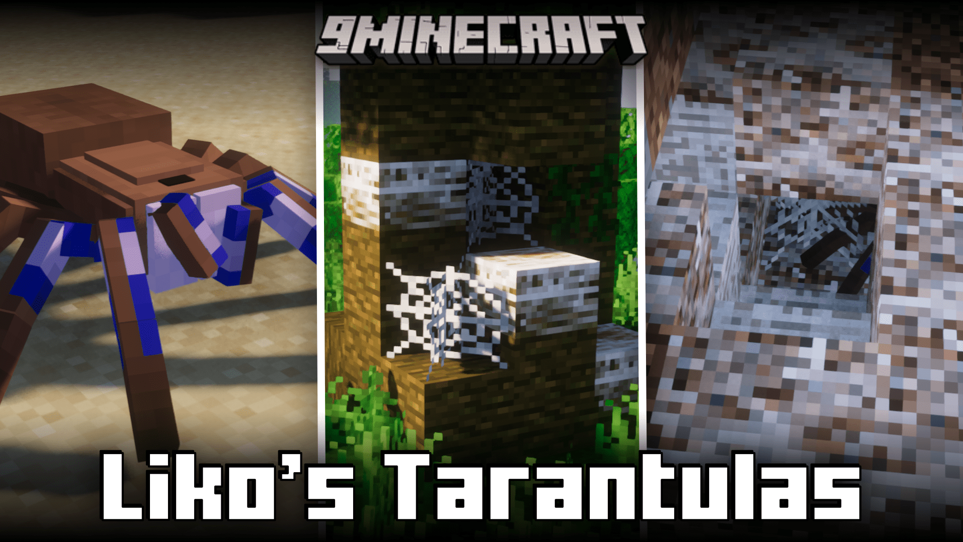 Liko's Tarantulas Mod (1.20.1, 1.19.4) - More Spiders & Their Burrows 1