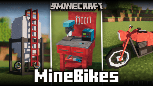 MineBikes Mod (1.20.1) – Rideable Bikes Thumbnail